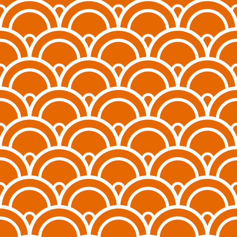 Halloween Scallop Fabric - Orange - ineedfabric.com