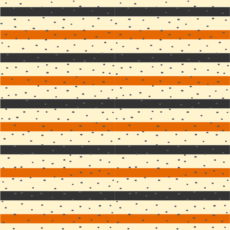 Halloween Stripes with Dots Fabric - Tan