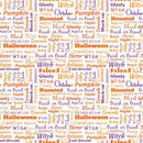 Halloween Theme Word Fabric - ineedfabric.com