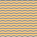 Halloween Vertical Waves Fabric - Black/Orange - ineedfabric.com