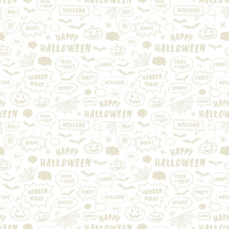 Halloween Words Tone on Tone Fabric - ineedfabric.com