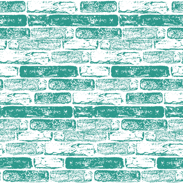 Hand Drawn Brick Wall Fabric - Atoll - ineedfabric.com