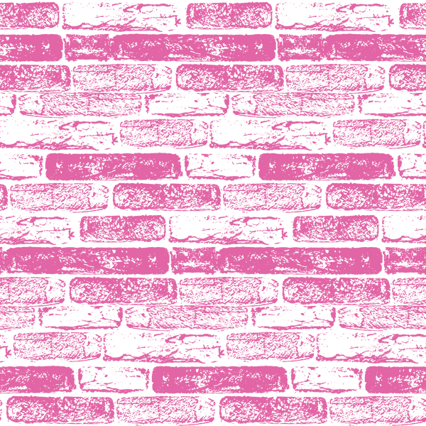 Hand Drawn Brick Wall Fabric - Bashful Pink - ineedfabric.com