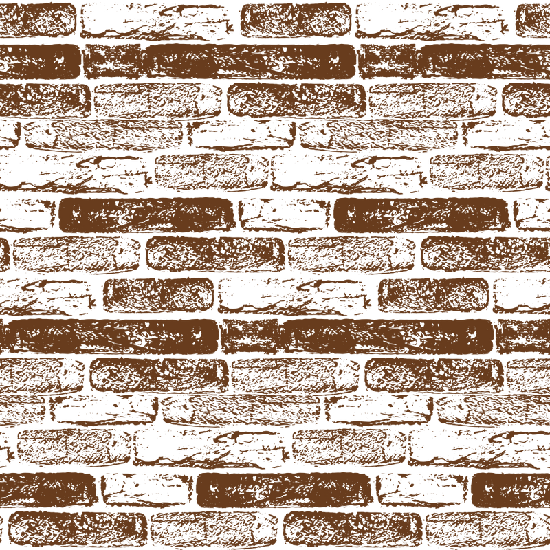 Hand Drawn Brick Wall Fabric - Chocolate - ineedfabric.com