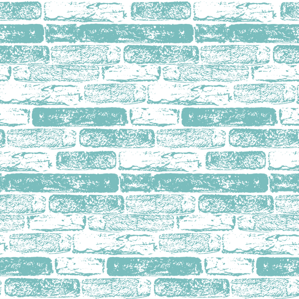 Hand Drawn Brick Wall Fabric - Cornflower - ineedfabric.com