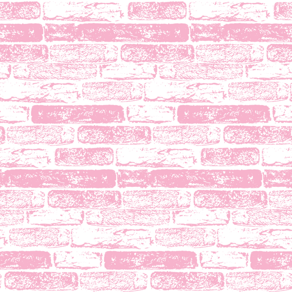 Hand Drawn Brick Wall Fabric - Cupid Pink - ineedfabric.com