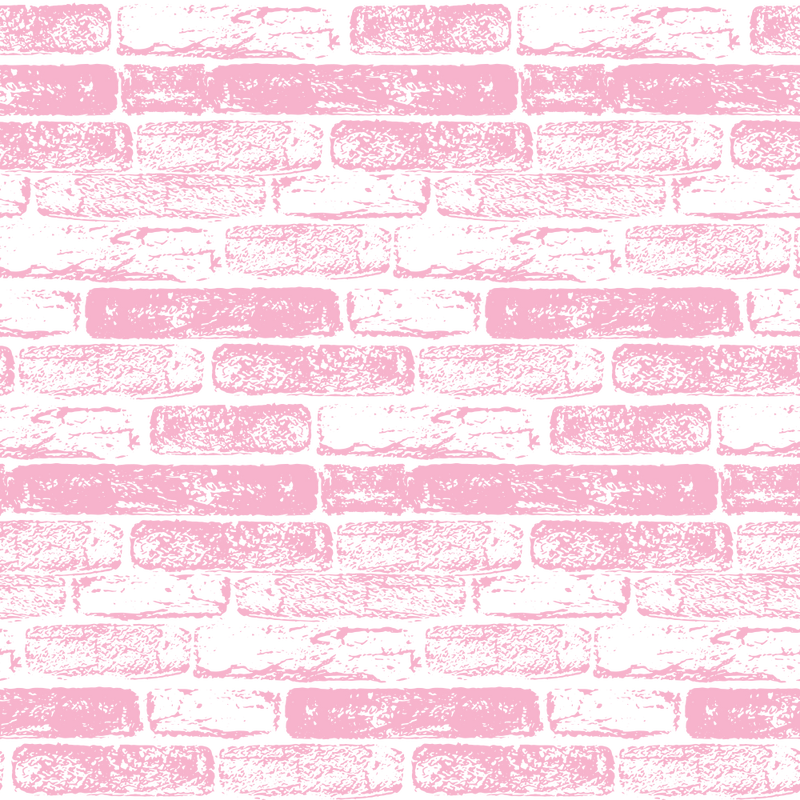 Hand Drawn Brick Wall Fabric - Cupid Pink - ineedfabric.com