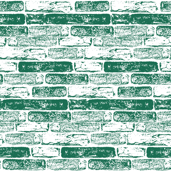 Hand Drawn Brick Wall Fabric - Hunter Green - ineedfabric.com