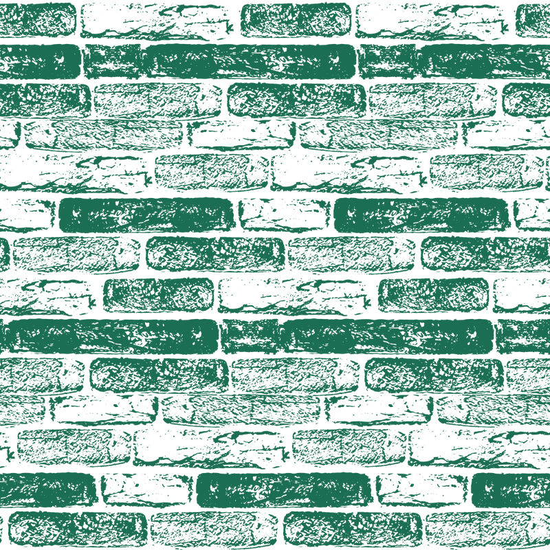 Hand Drawn Brick Wall Fabric - Hunter Green - ineedfabric.com