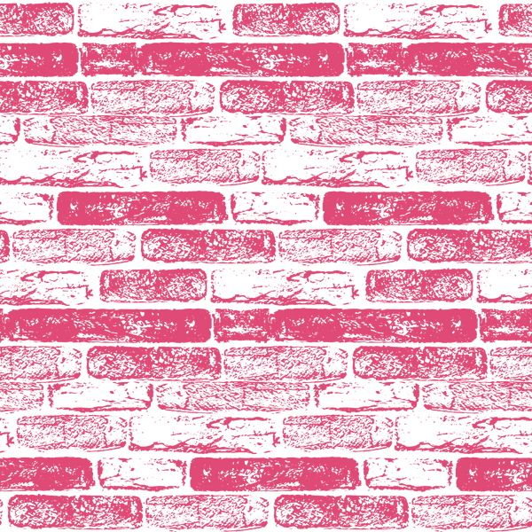 Hand Drawn Brick Wall Fabric - Pink Carmine - ineedfabric.com