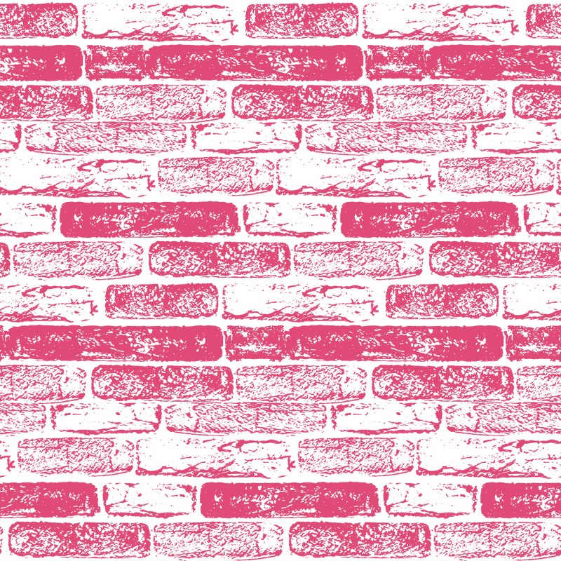 Hand Drawn Brick Wall Fabric - Pink Carmine - ineedfabric.com