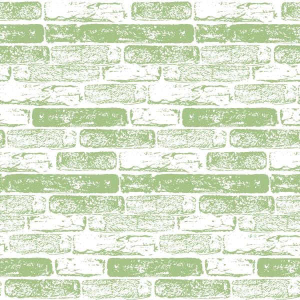 Hand Drawn Brick Wall Fabric - Pistachio Green - ineedfabric.com