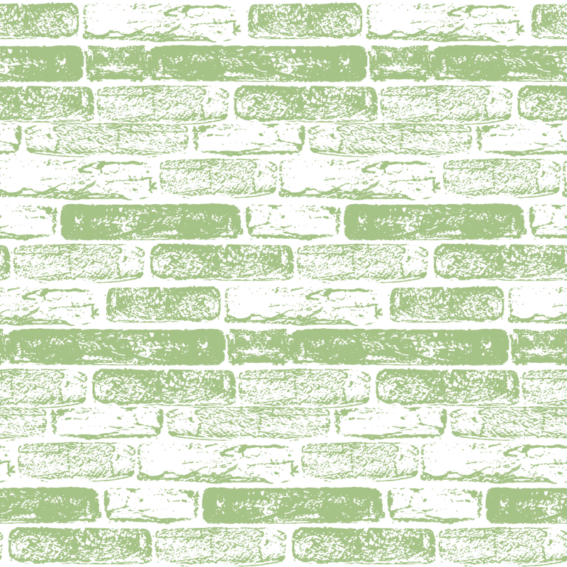 Hand Drawn Brick Wall Fabric - Pistachio Green - ineedfabric.com