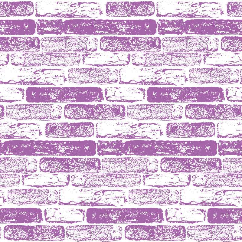 Hand Drawn Brick Wall Fabric - Soft Purple - ineedfabric.com