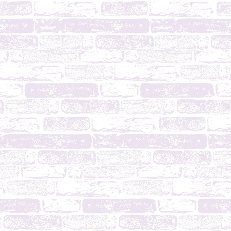 Hand Drawn Brick Wall Fabric - Vintage Violet - ineedfabric.com