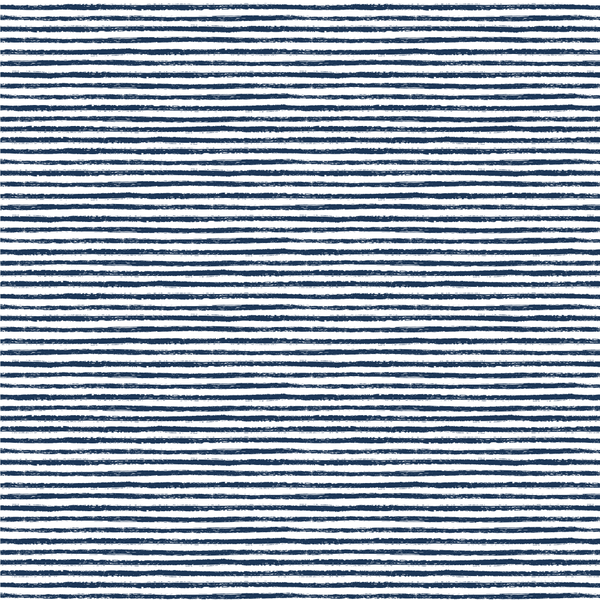 Hand Drawn Brush Stripes Fabric - Navy Blue - ineedfabric.com