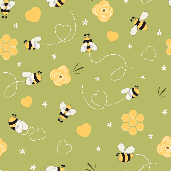 Sweet Bees Yellow Bee Fabric