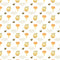 Hand Drawn Cartoon Bee Sweet Honey Jar Fabric - White - ineedfabric.com