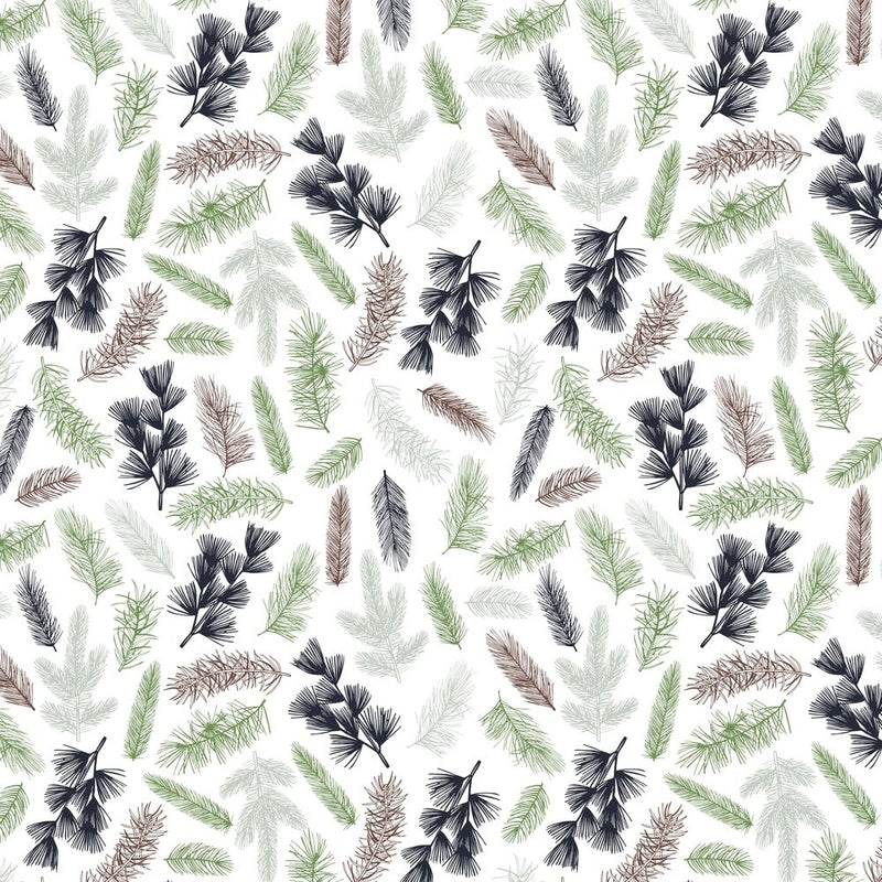 Hand Drawn Coniferous Branches - ineedfabric.com