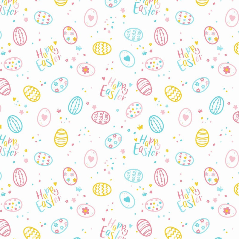 Hand Drawn Easter Egg Doodles Fabric - ineedfabric.com