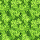 Hand Drawn Green Fur Fabric - ineedfabric.com