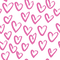 Hand Drawn Hearts Fabric - Bashful Pink - ineedfabric.com