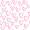 Hand Drawn Hearts Fabric - Cupid Pink - ineedfabric.com