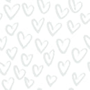 Hand Drawn Hearts Fabric - Silver - ineedfabric.com