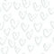 Hand Drawn Hearts Fabric - Silver - ineedfabric.com