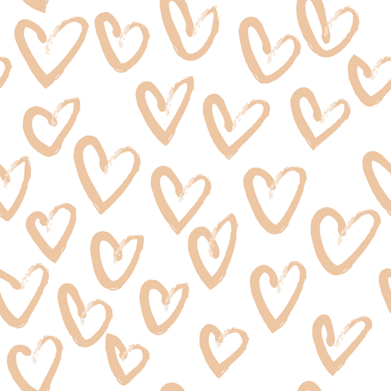 Hand Drawn Hearts Fabric - Tacao - ineedfabric.com