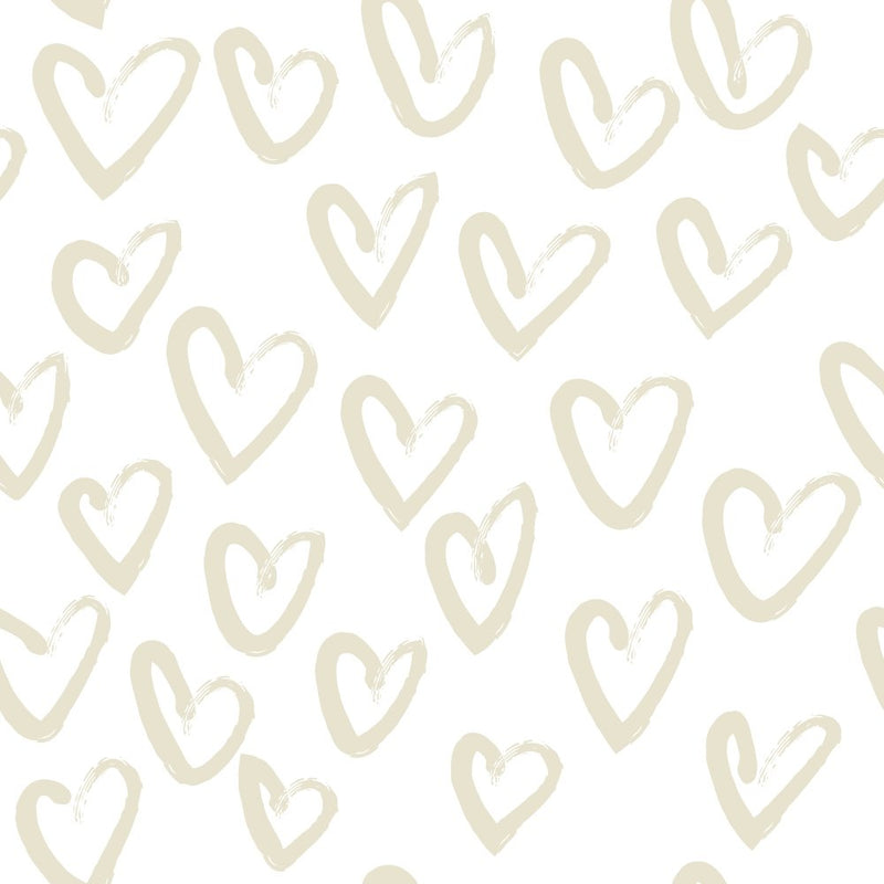 Hand Drawn Hearts Tone on Tone Fabric - ineedfabric.com