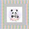 Hand Drawn Mom And Baby Panda Wall Hanging/Lap Quilt Kit - 42" x 42" - ineedfabric.com