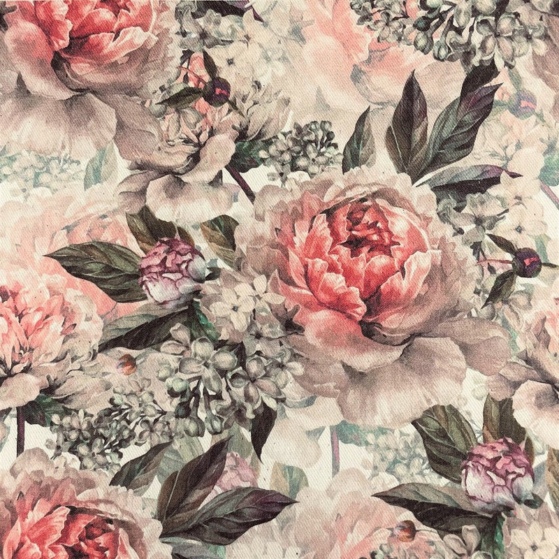 Cotton Quilt Fabric Quilting Bee Roses Floral Pink Multi