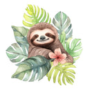 Hand Drawn Sloths Portrait 11 Fabric Panel - ineedfabric.com