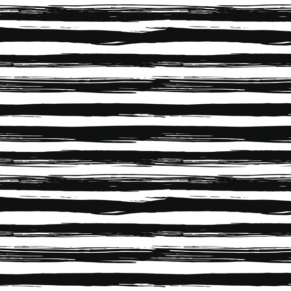 Hand Drawn Stripes Fabric - Black/White - ineedfabric.com