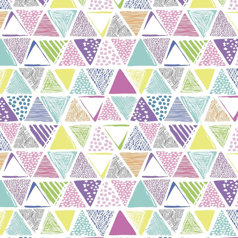 Hand Drawn Triangle Pattern Fabric Variation 1 - ineedfabric.com