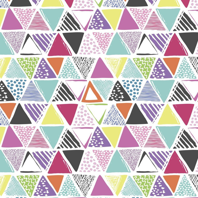 Hand Drawn Triangle Pattern Fabric Variation 2 - ineedfabric.com