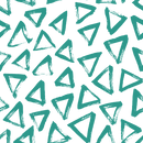 Hand Drawn Triangles Fabric - Atoll - ineedfabric.com