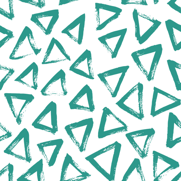 Hand Drawn Triangles Fabric - Atoll - ineedfabric.com