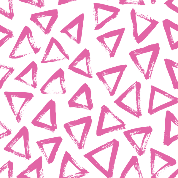 Hand Drawn Triangles Fabric - Bashful Pink - ineedfabric.com