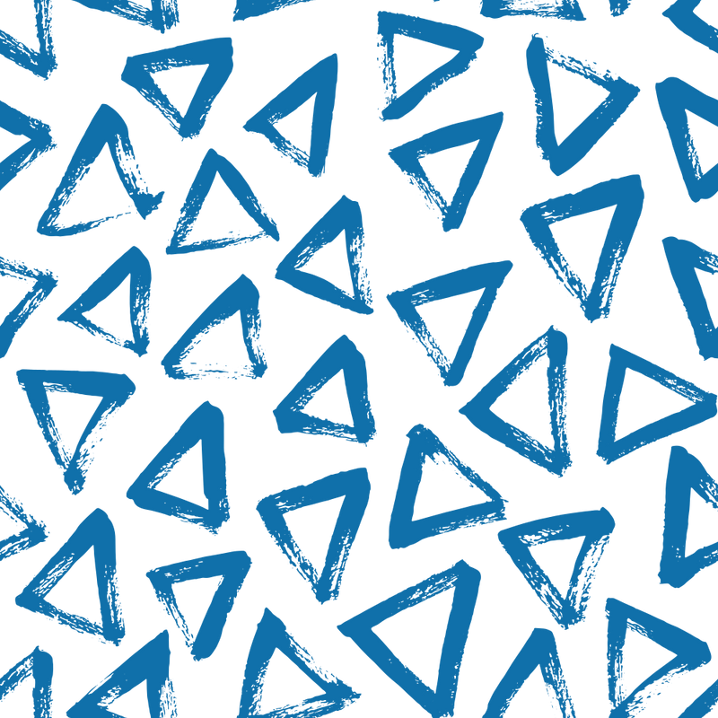 Hand Drawn Triangles Fabric - Blue - ineedfabric.com