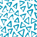 Hand Drawn Triangles Fabric - Cerulean Blue - ineedfabric.com