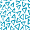 Hand Drawn Triangles Fabric - Cerulean Blue - ineedfabric.com