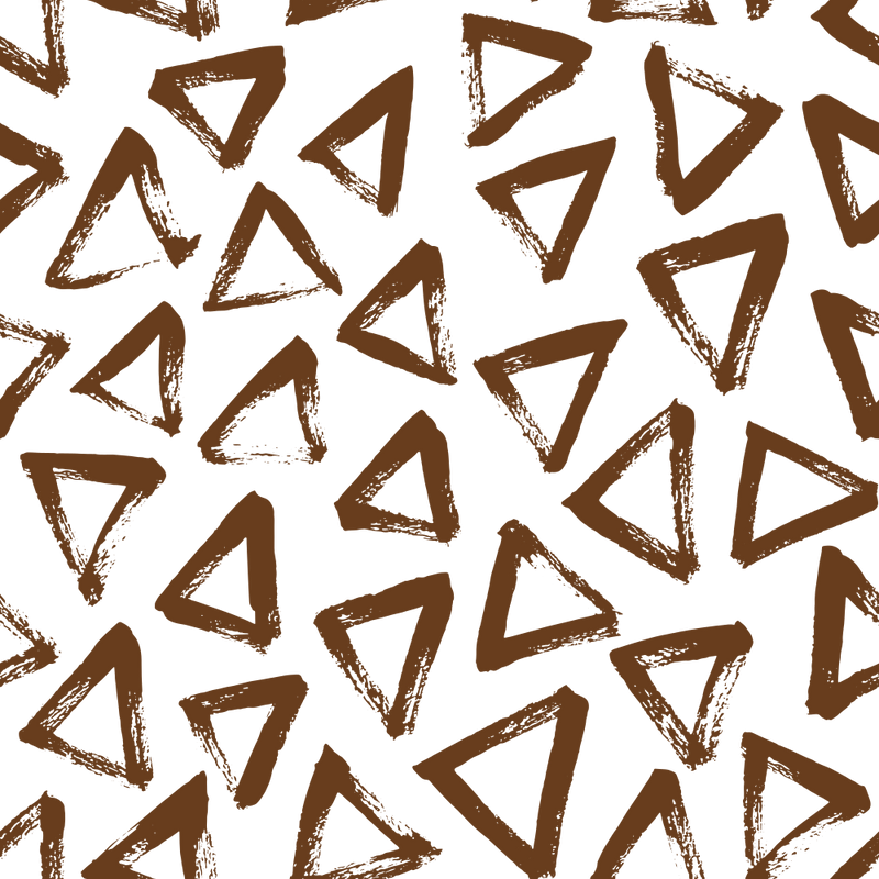 Hand Drawn Triangles Fabric - Chocolate - ineedfabric.com