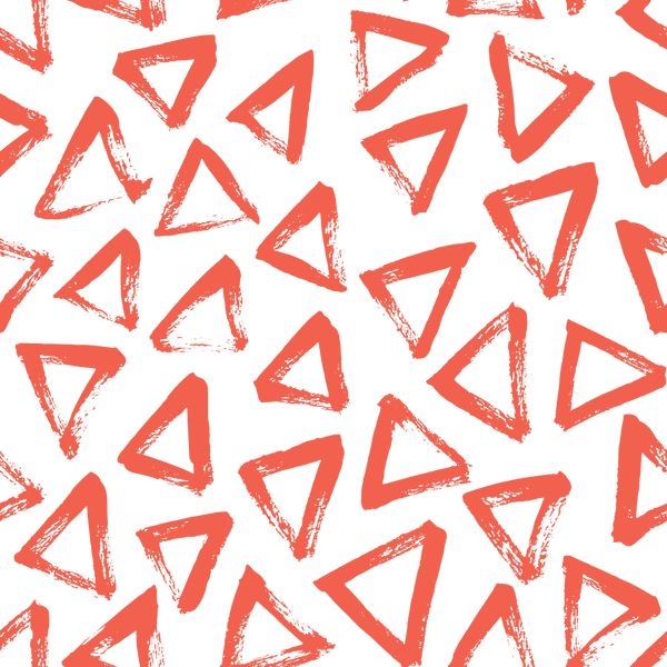 Hand Drawn Triangles Fabric - Cinnabar - ineedfabric.com