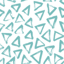 Hand Drawn Triangles Fabric - Cornflower - ineedfabric.com