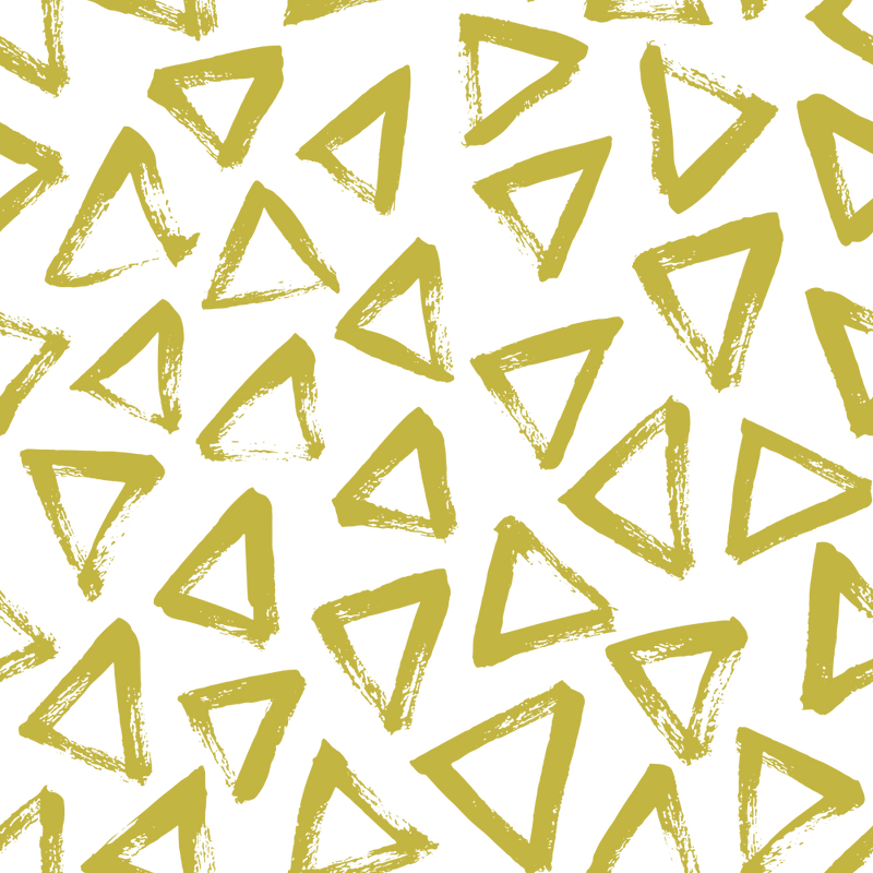 Hand Drawn Triangles Fabric - Gold - ineedfabric.com