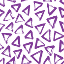 Hand Drawn Triangles Fabric - Grape - ineedfabric.com