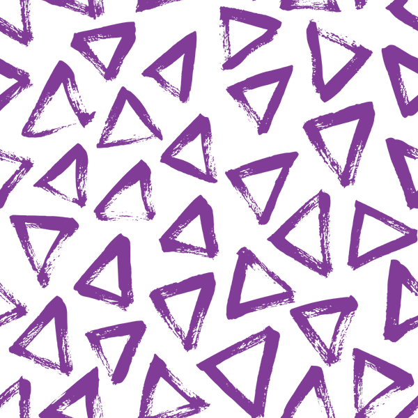Hand Drawn Triangles Fabric - Grape - ineedfabric.com
