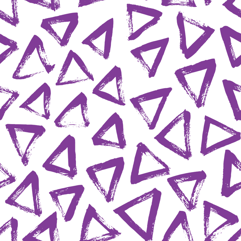 Hand Drawn Triangles Fabric - Grape - ineedfabric.com